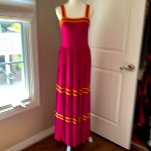 Ted Baker dress - Size 1 - pink with orange stripes.